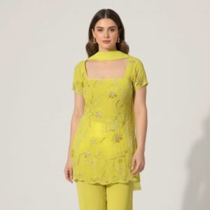 Lime Bloom Suit Set