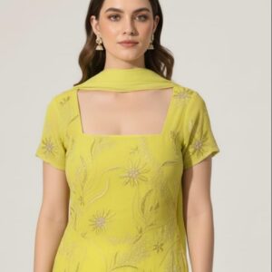 Lime Bloom Suit Set