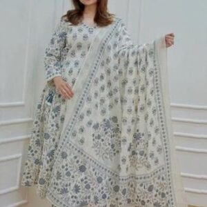 Floral Print Ethnic Suit Set