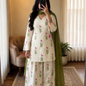 Floral Print Ethnic Suit Set