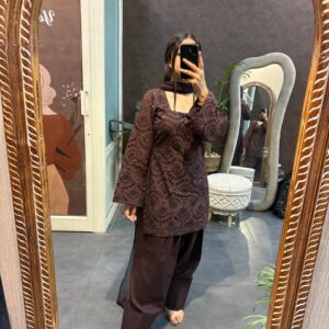 Embroidered Short Kurti with Patiala Salwar and Dupatta Set