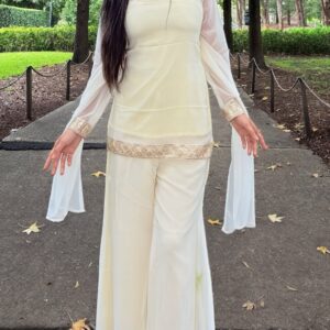 Elegant Pastel Yellow Suit Set