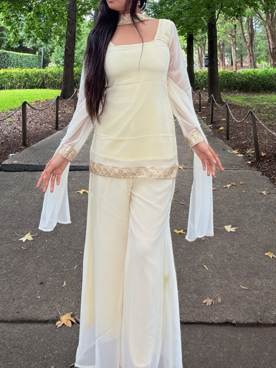 Elegant Pastel Yellow Suit Set