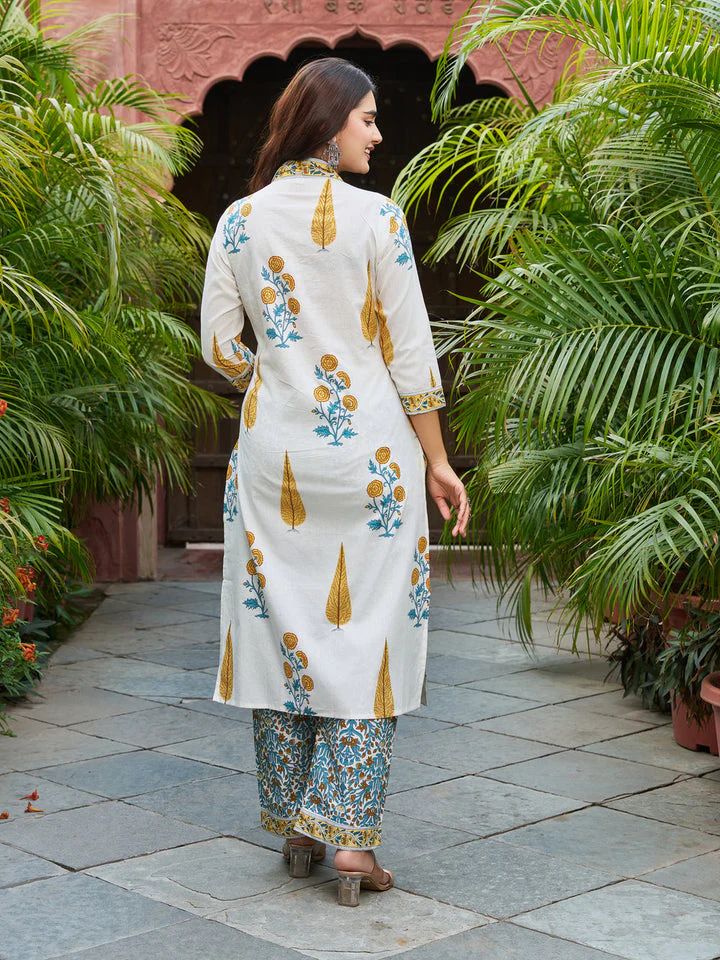 Floral Print Ethnic Suit Set - Image 2