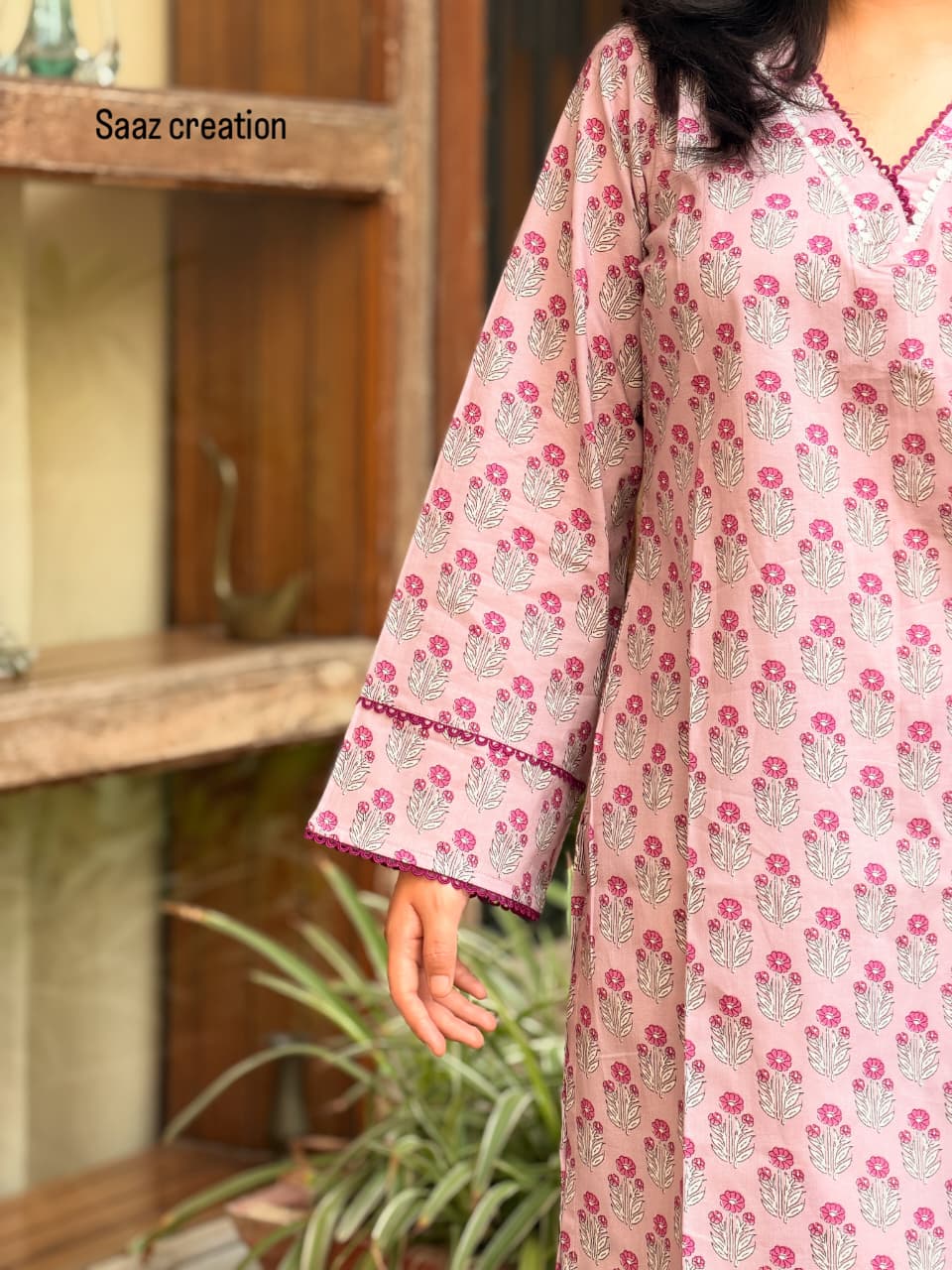 Floral Printed Ethnic Suit Set - Image 4