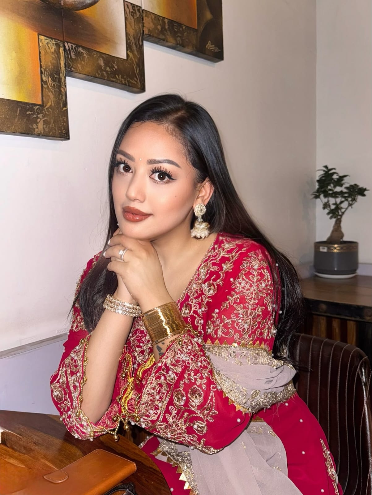 Embroidered Sharara Set - Image 10