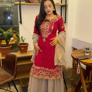 Embroidered Sharara Set