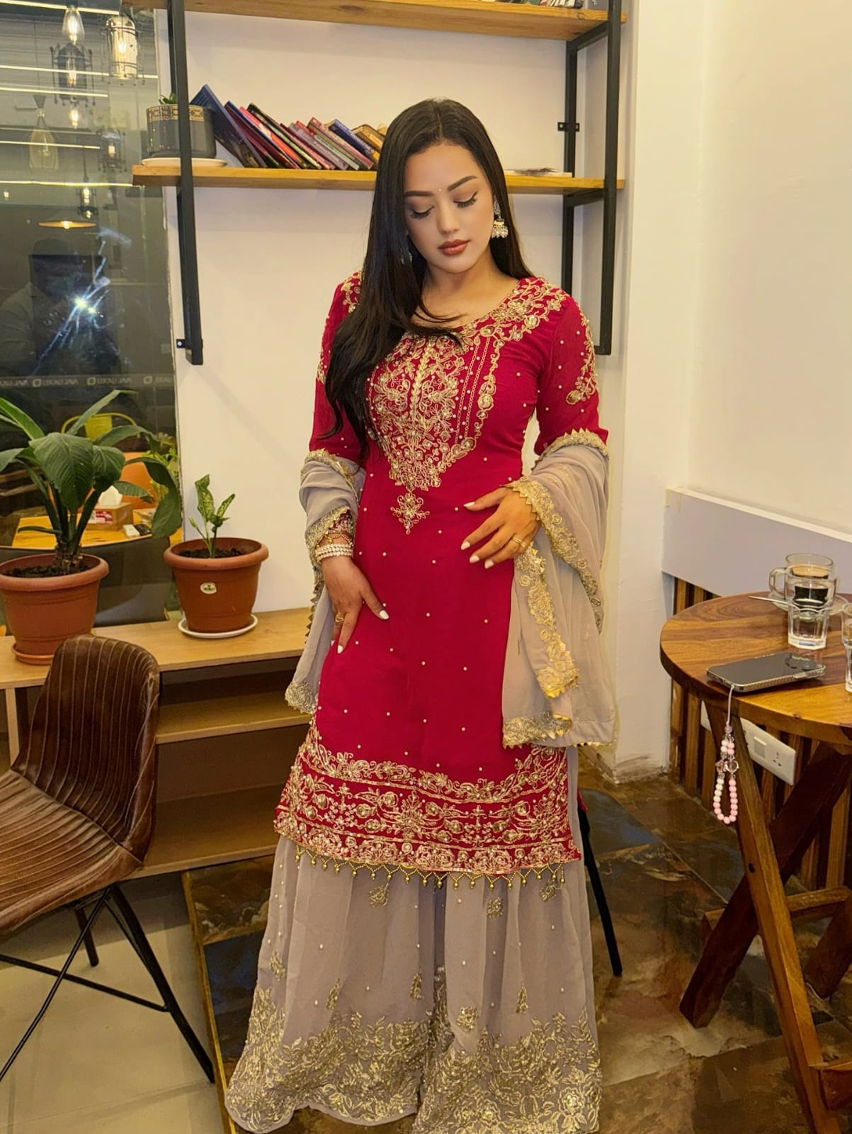 Embroidered Sharara Set