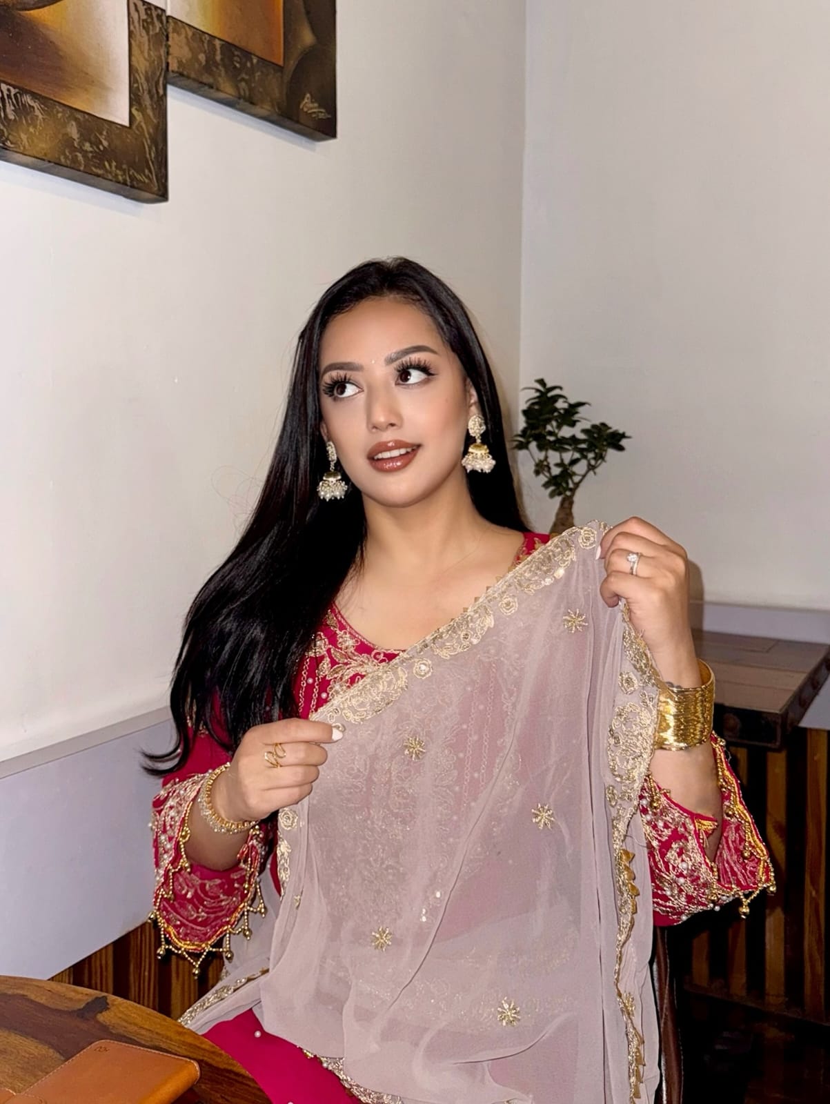 Embroidered Sharara Set - Image 7