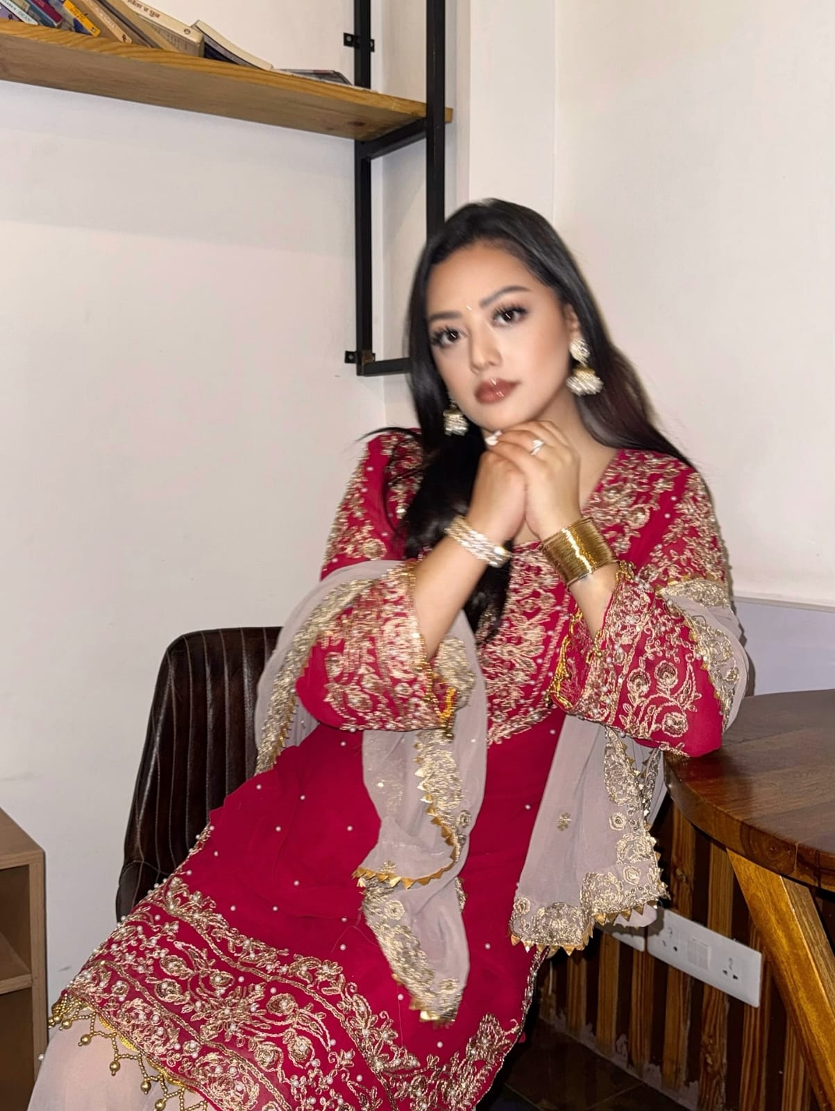 Embroidered Sharara Set - Image 2