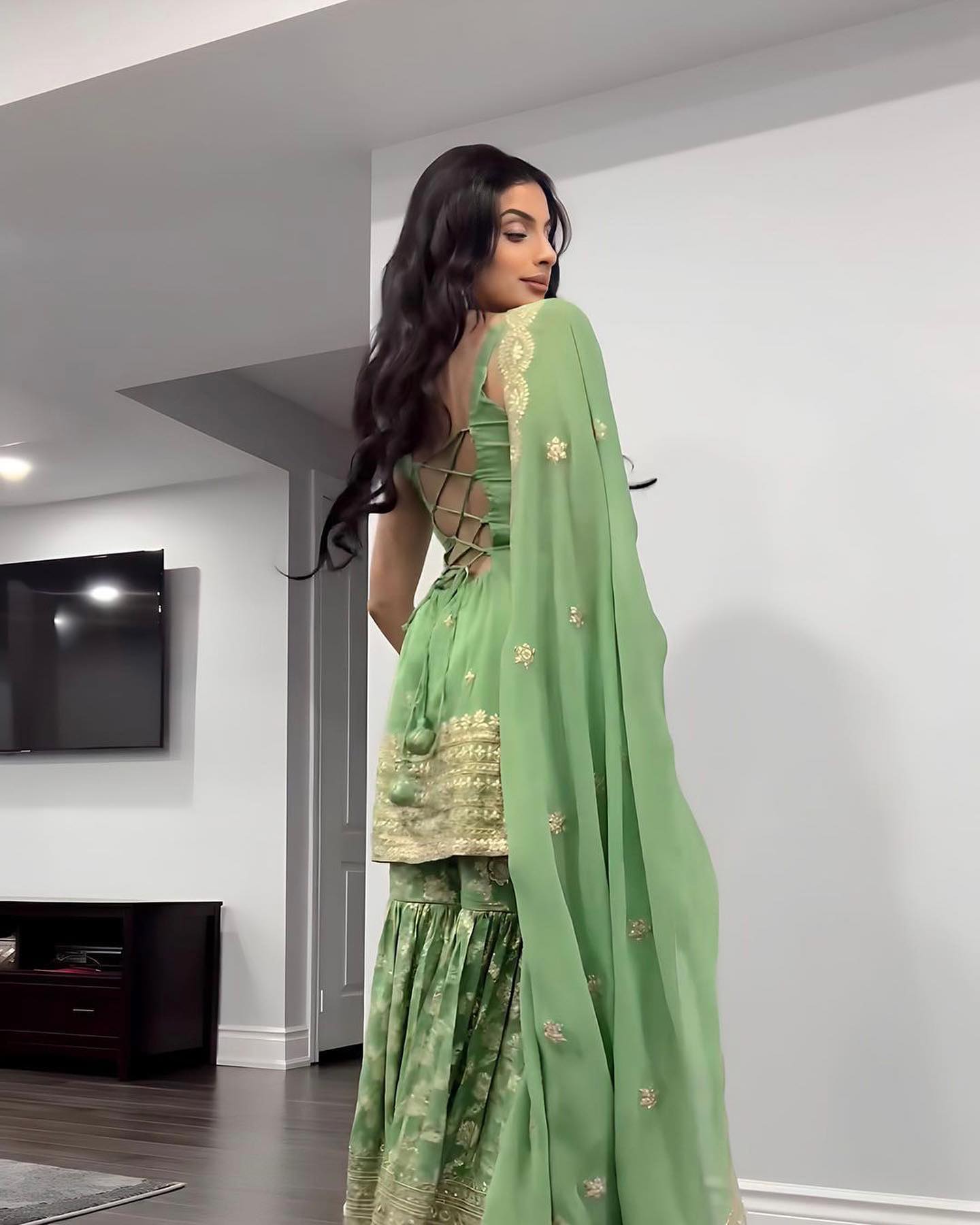 Embroidered Sharara Set - Image 2