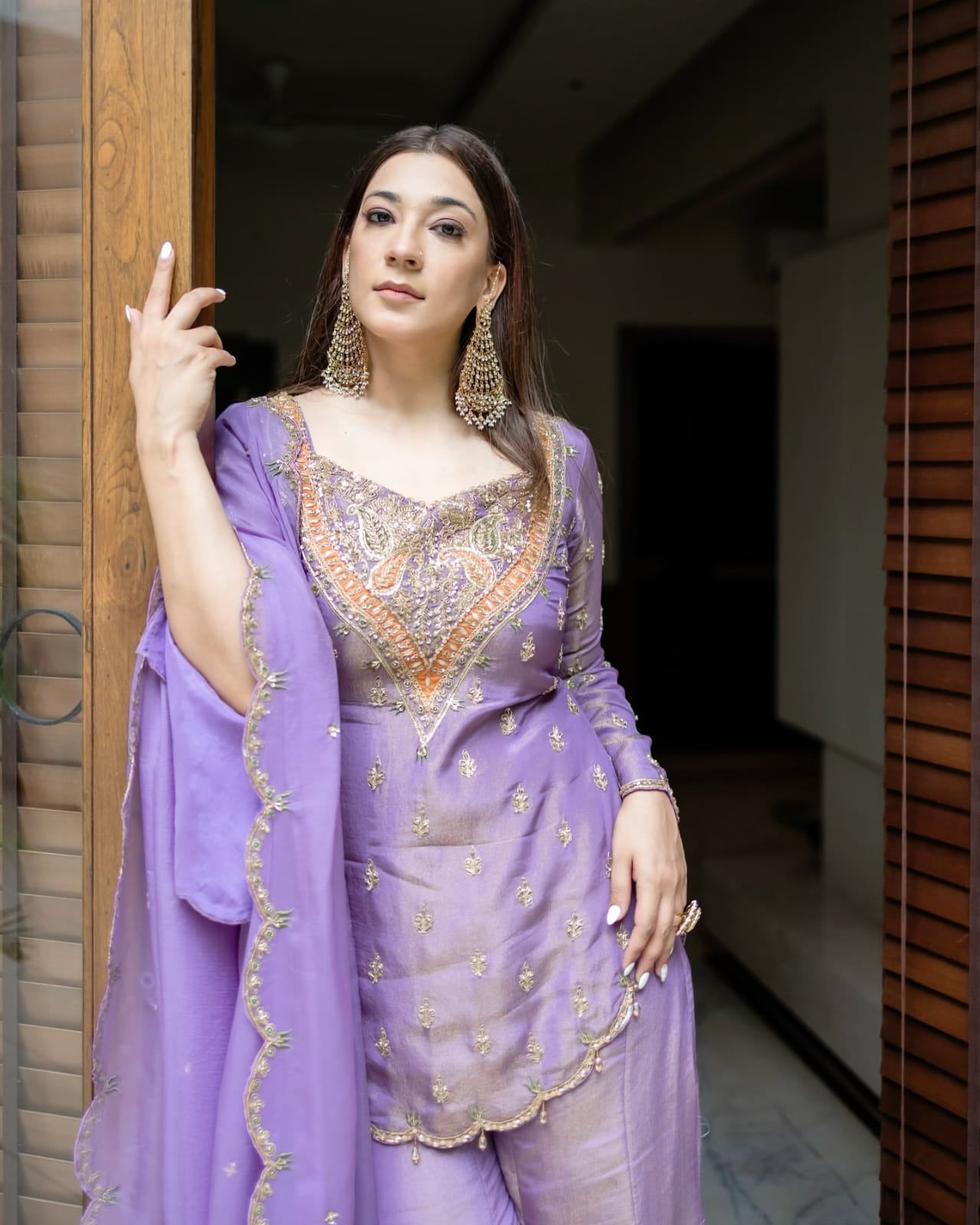 Embroidered Sharara Set - Image 4