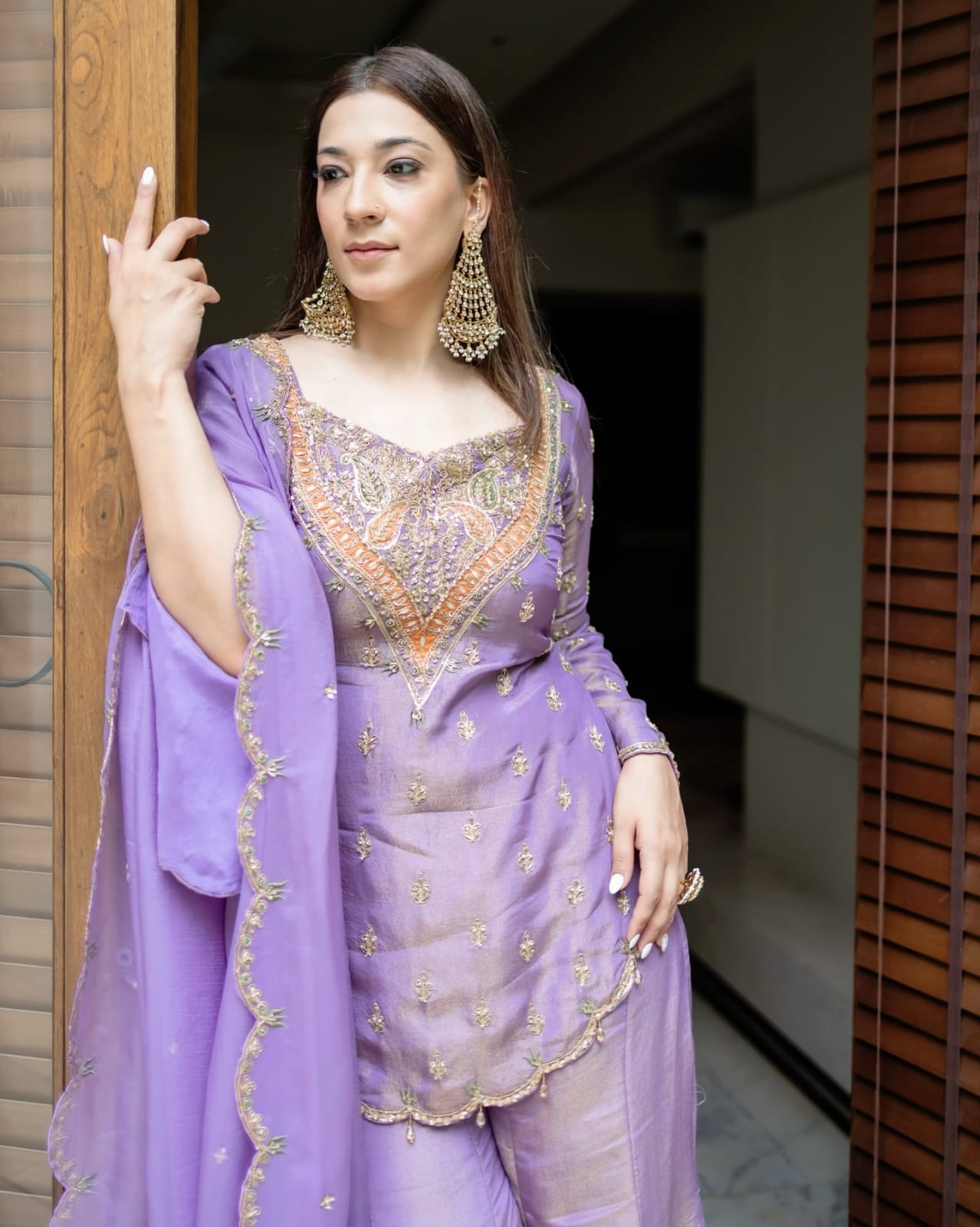 Embroidered Sharara Set - Image 3