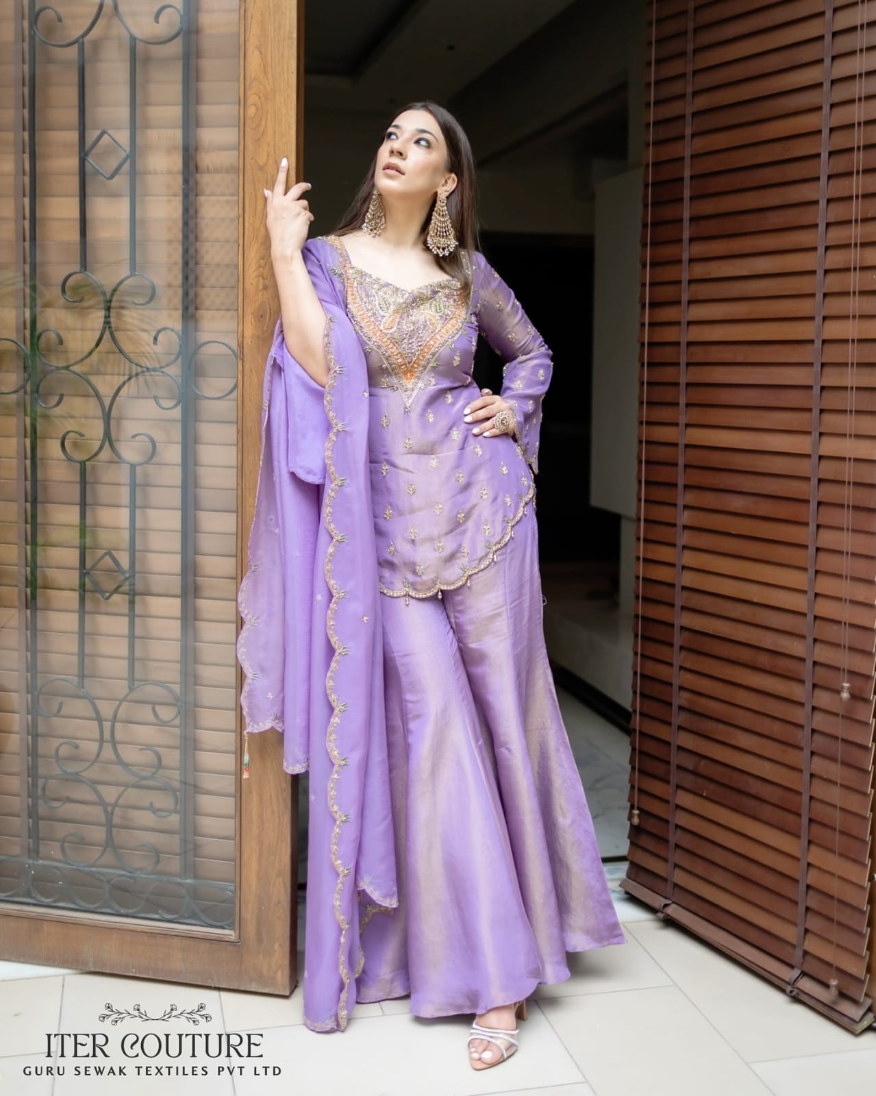 Embroidered Sharara Set