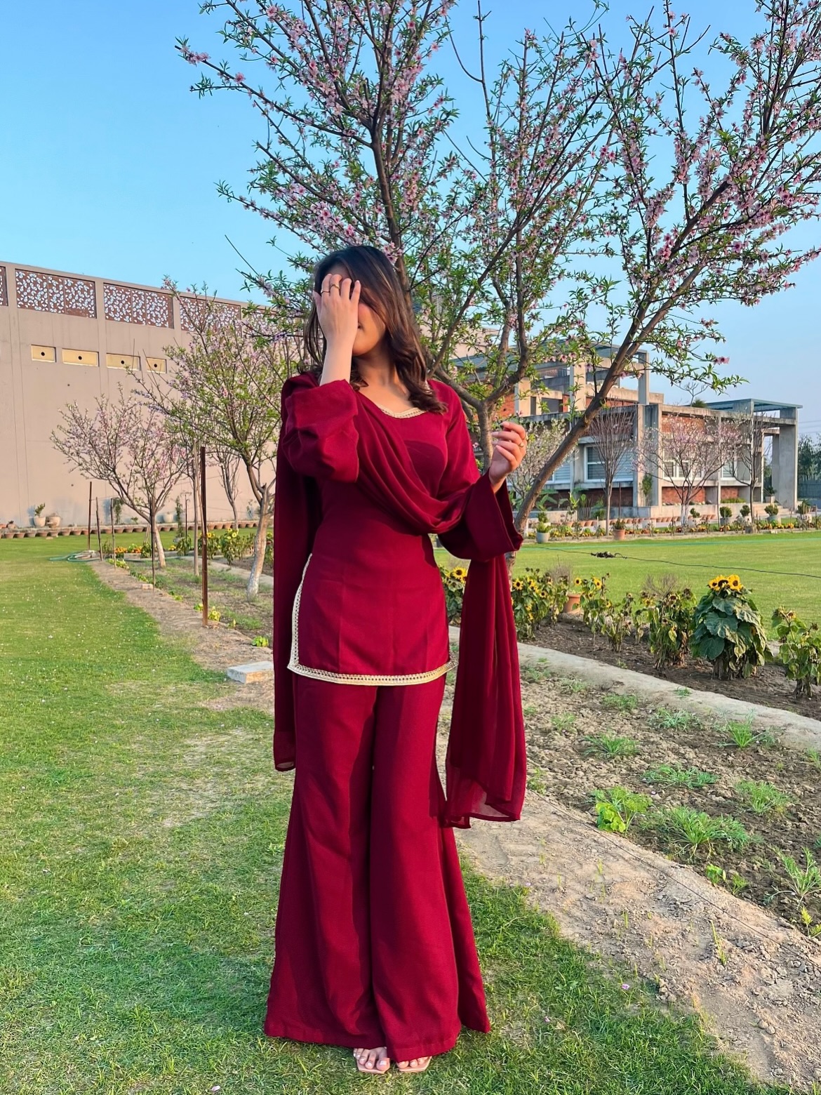 Solid Sharara Set - Image 5