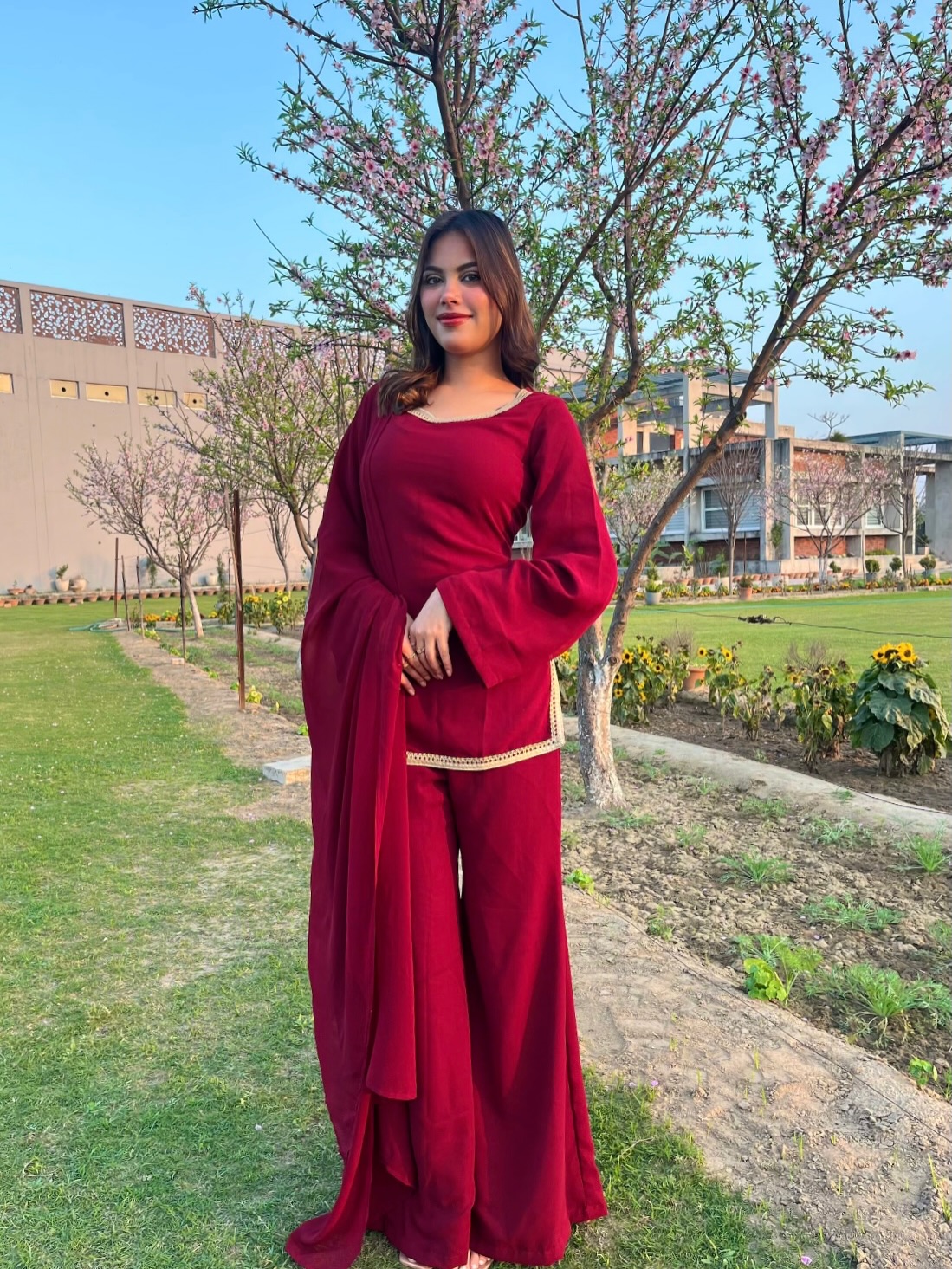Solid Sharara Set - Image 3