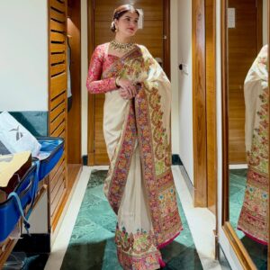 Floral Embroidered Saree