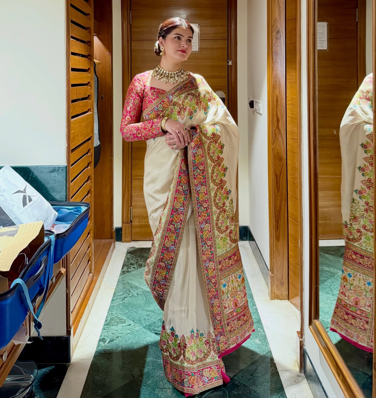 Floral Embroidered Saree